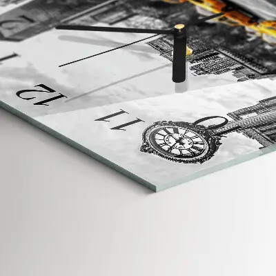 Horloge murale carrée Taxi