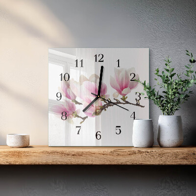 Horloge murale carrée Magnolia