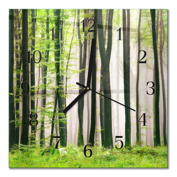 Horloge murale carrée Forêt