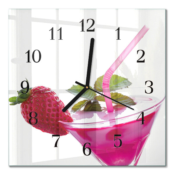 Horloge murale carrée Cocktail