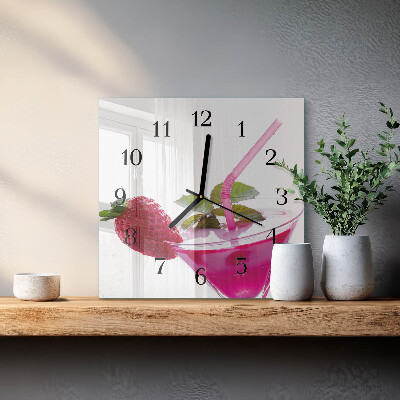 Horloge murale carrée Cocktail