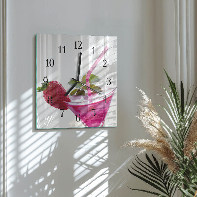 Horloge murale carrée Cocktail