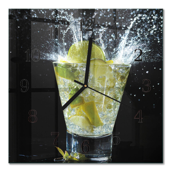 Horloge murale carrée Cocktail