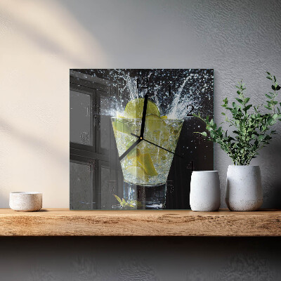 Horloge murale carrée Cocktail