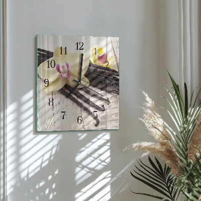 Horloge murale carrée Vanille