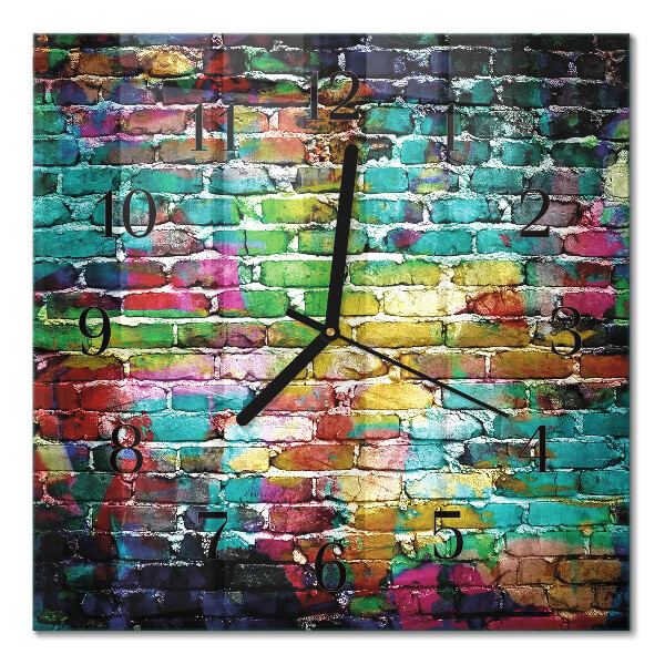 Horloge murale carrée Brique