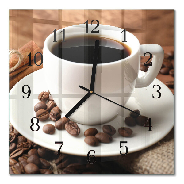 Horloge murale carrée Café