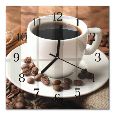 Horloge murale carrée Café