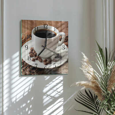 Horloge murale carrée Café