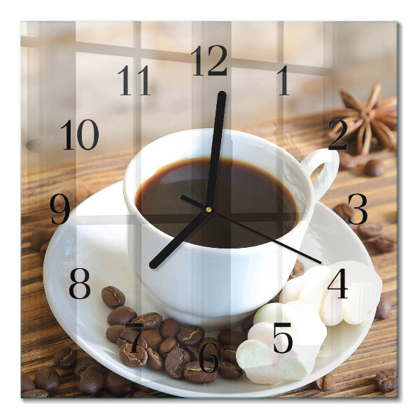 Horloge murale carrée Café