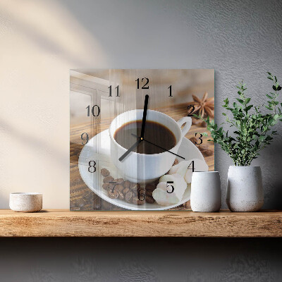 Horloge murale carrée Café