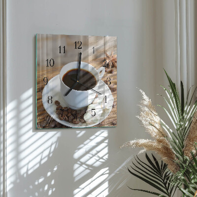 Horloge murale carrée Café
