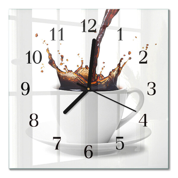 Horloge murale carrée Café