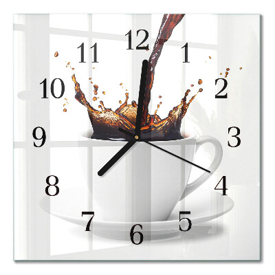 Horloge murale carrée Café