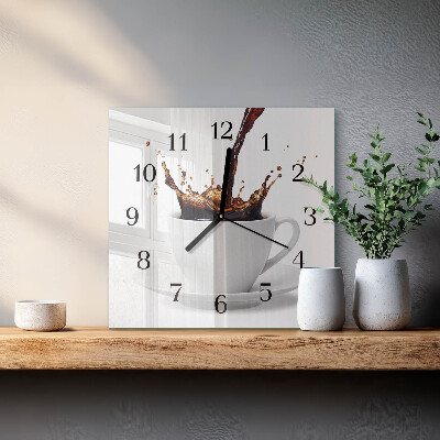Horloge murale carrée Café