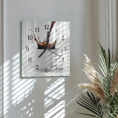 Horloge murale carrée Café