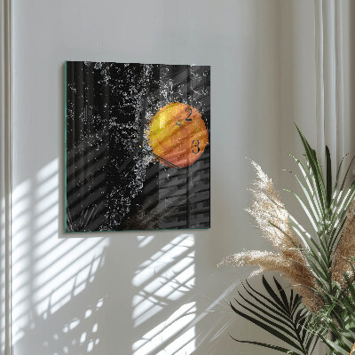 Horloge murale carrée Orange