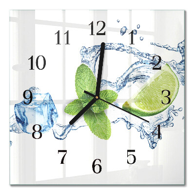 Horloge murale carrée Menthe