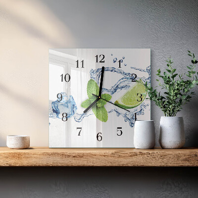 Horloge murale carrée Menthe