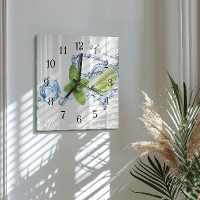 Horloge murale carrée Menthe