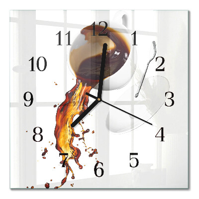 Horloge murale carrée Café