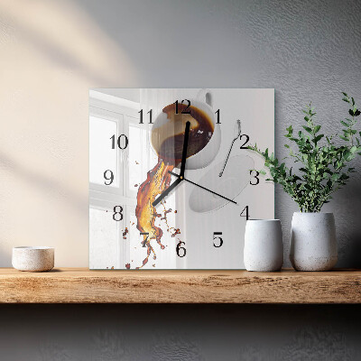 Horloge murale carrée Café