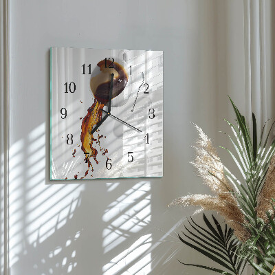 Horloge murale carrée Café