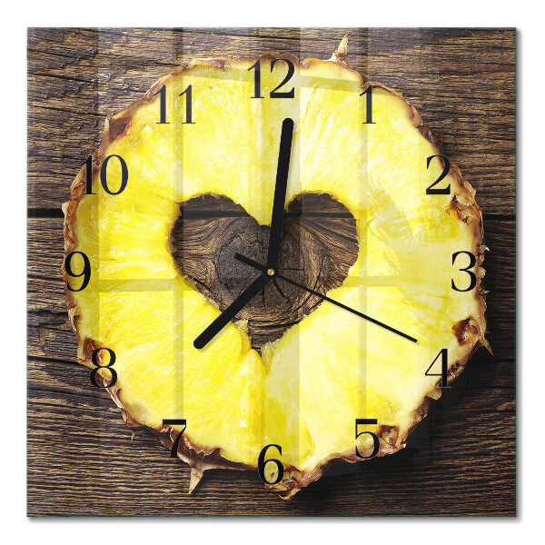 Horloge murale carrée Ananas