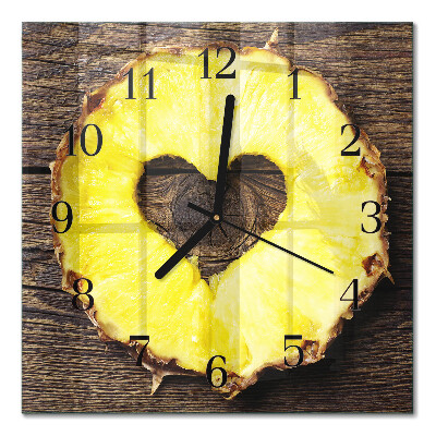 Horloge murale carrée Ananas