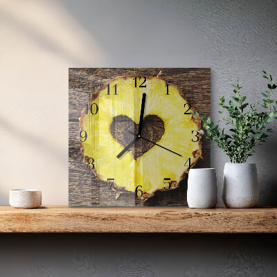 Horloge murale carrée Ananas