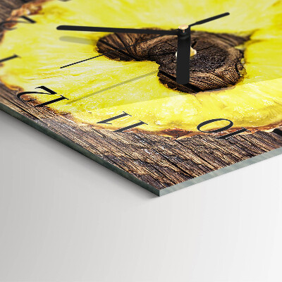 Horloge murale carrée Ananas