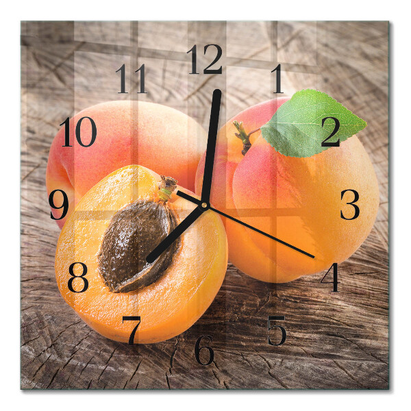 Horloge murale carrée Abricots