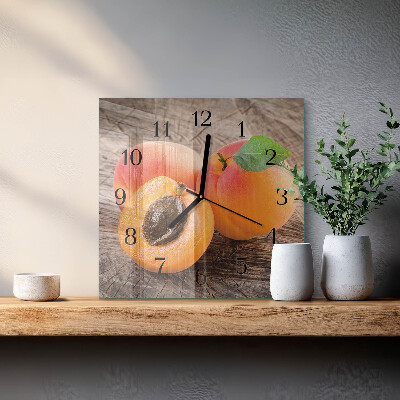Horloge murale carrée Abricots