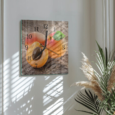 Horloge murale carrée Abricots