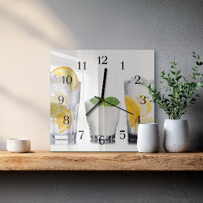 Horloge murale carrée Agrumes