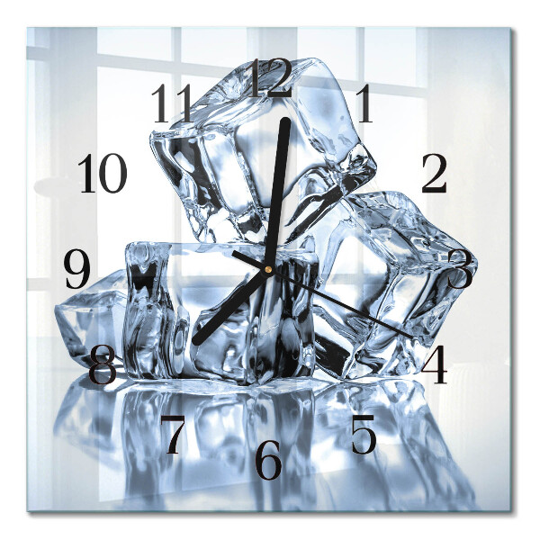 Pendule carrée en verre Glace