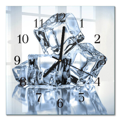 Pendule carrée en verre Glace