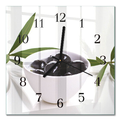 Horloge murale carrée Olives