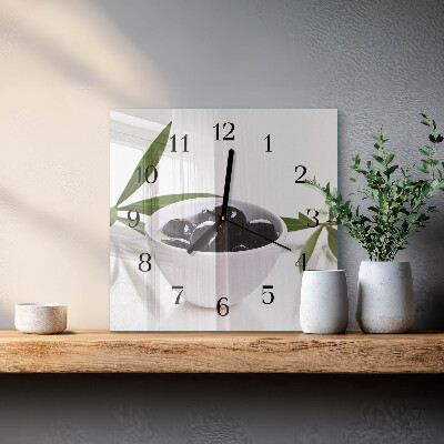Horloge murale carrée Olives