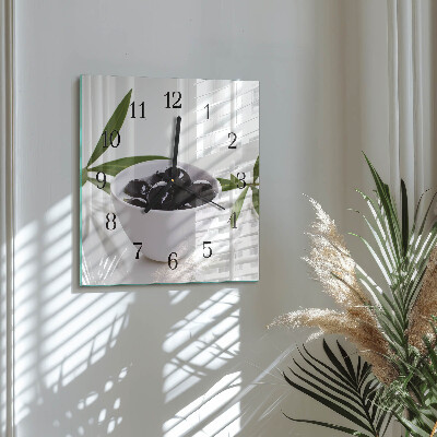 Horloge murale carrée Olives