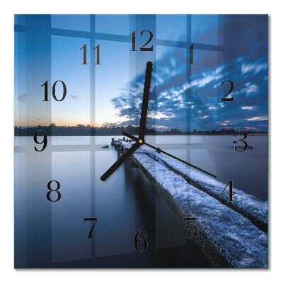 Horloge murale carrée Paysage