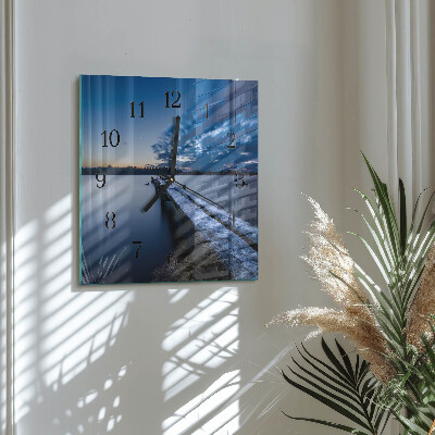 Horloge murale carrée Paysage