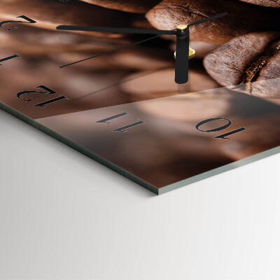 Horloge murale carrée Café en grains