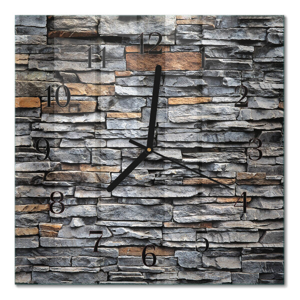 Horloge murale carrée Mâchefer