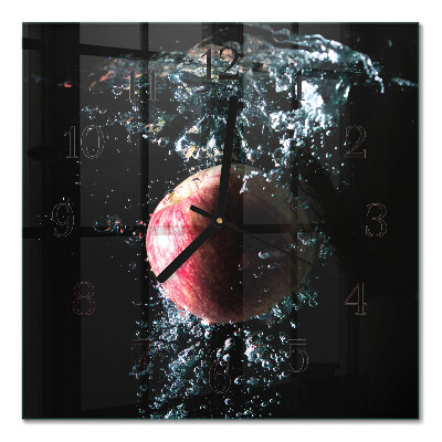 Pendule carrée en verre Pomme