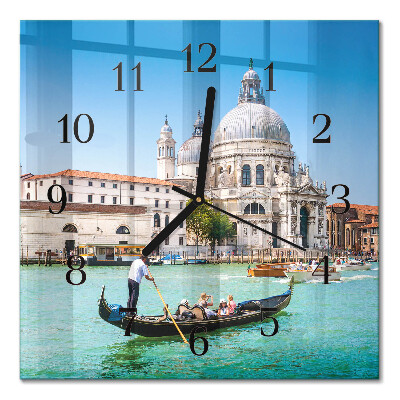 Pendule carrée en verre Venise