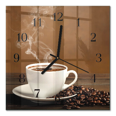 Horloge murale carrée Café