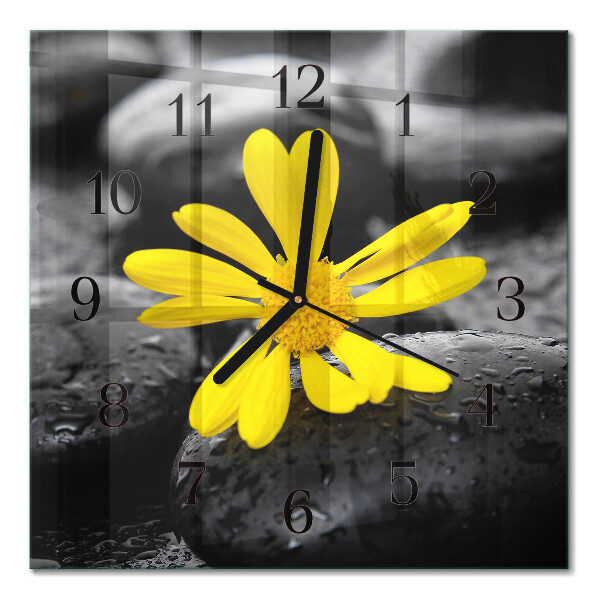 Horloge murale carrée Fleur