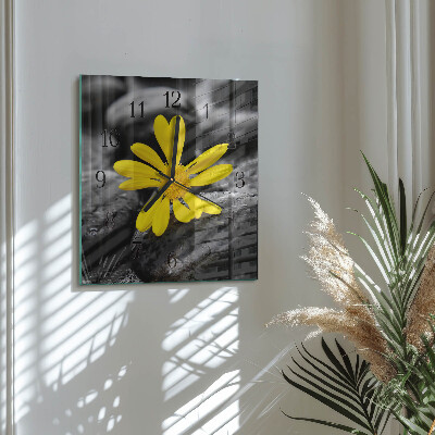 Horloge murale carrée Fleur