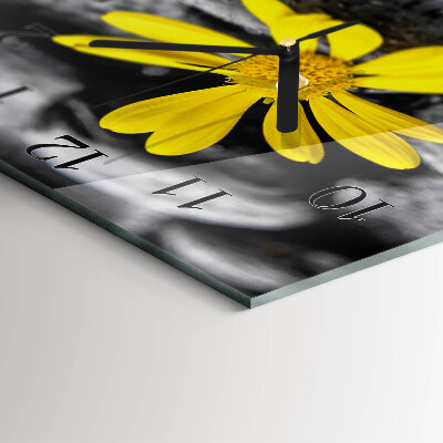 Horloge murale carrée Fleur